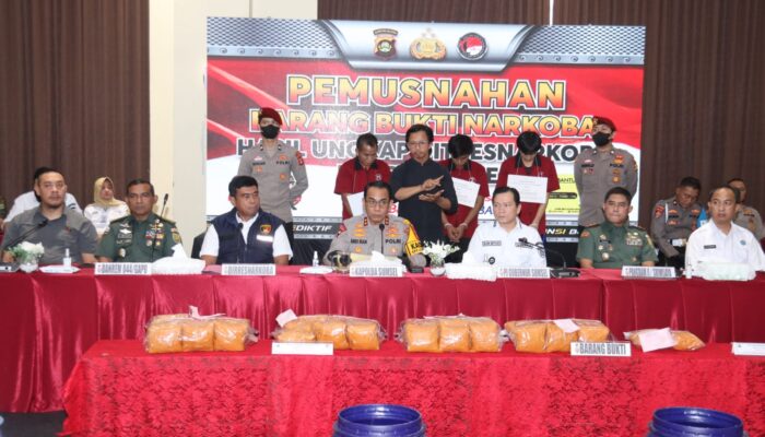 Jaringan Narkoba Golden Crescent Dibongkar, Polda Sumsel Hancurkan Barang Bukti