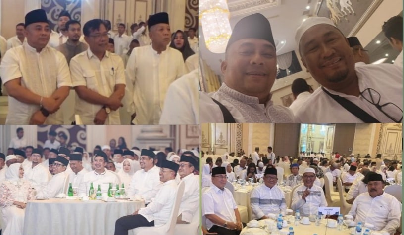 Suasana saat acara Silaturahmi dan Buka Puasa Bersama yang digelar Tim Pemenangan Bobby-Surya di Regale Convention Center, Jalan Adam Malik, Medan, pada Sabtu (8/3/2025). (dahsyatnews.com/Foto: Ist).