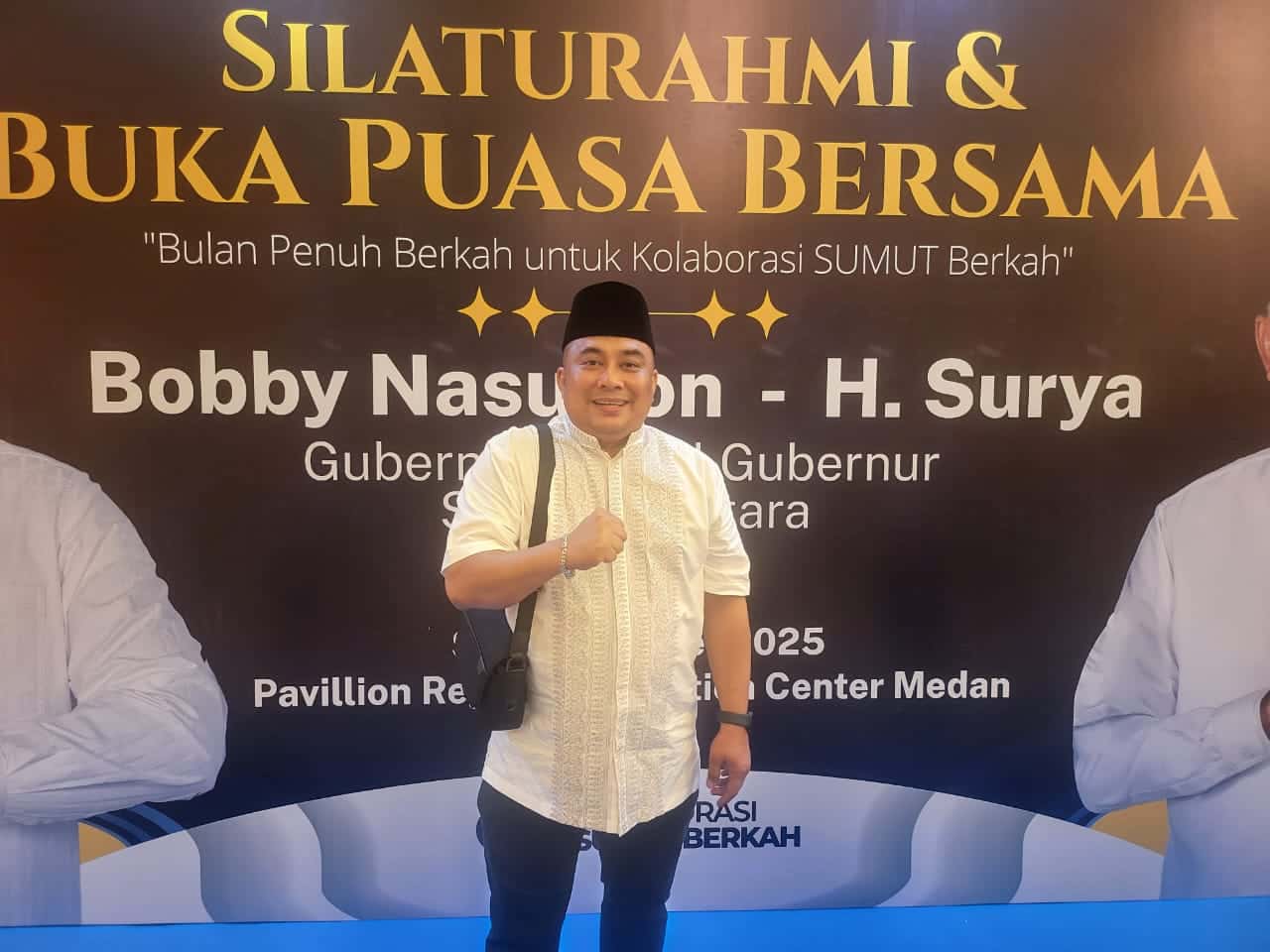 Ketua Tim Advokasi Hukum Pasti Bobby Sumut, Dr. M. Sa'i Rangkuti, SH., MH di Regale Convention Center, Jalan Adam Malik, Medan, pada Sabtu (8/3/2025). (dahsyatnews.com/Foto: Ist).