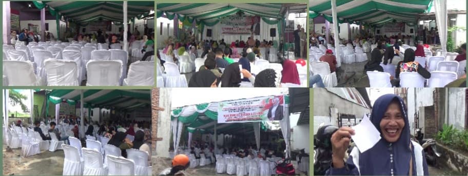 Suasana saat Anggota DPRD Medan dari Fraksi PKB, Roma Uli Silalahi, menyampaikan materi dalam Sosialisasi Peraturan Daerah (Sosperda) Nomor 4 Tahun 2019 tentang Pencegahan dan Peningkatan Kualitas Perumahan Kumuh dan Permukiman Kumuh di Zeze Futsal, Jalan Marelan Raya, Kota Medan, Minggu (23/03/2025). Acara ini dihadiri oleh perwakilan pemerintah Kecamatan Medan Marelan serta sekitar 150 warga. (Foto: Dok. dahsyatnews.com).