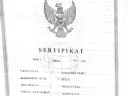 Sertifikat Tanah Muhammad Real Vatha Syahputra Hilang di Binjai, Warga Diminta Bantu Informasi Jika Menemukannya