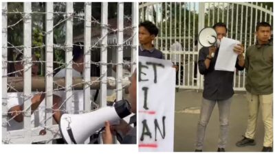 Aksi Mahasiswa Soroti Dugaan Hilangnya Aset Pabrik Sawit PTPN I di Langkat