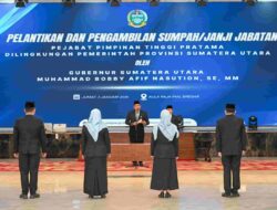 Empat Pejabat Eselon II Dilantik, Bobby Nasution Dorong Aksi Cepat Tangani Dampak Bencana