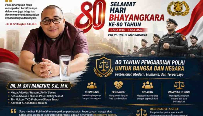 HUT Bhayangkara ke-80, Advokat M. Sa’i Rangkuti Soroti Pentingnya Integritas dan Pendekatan Humanis Polri