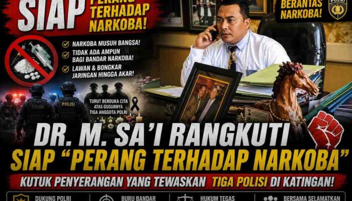 Tragedi Katingan, Dr. M. Sa’i Rangkuti Dukung Langkah Tegas Polri Berantas Bandar Narkoba