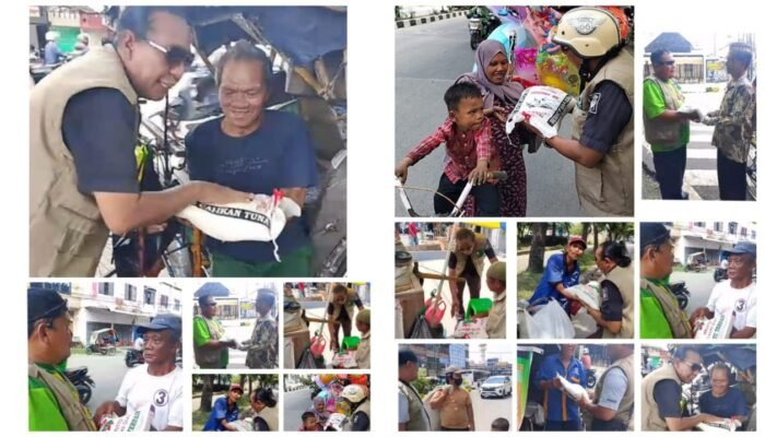 Di Tengah Persaingan dan Sepinya Penumpang, Sedekah Jumat KSJ Sasar Pekerja Jalanan Medan