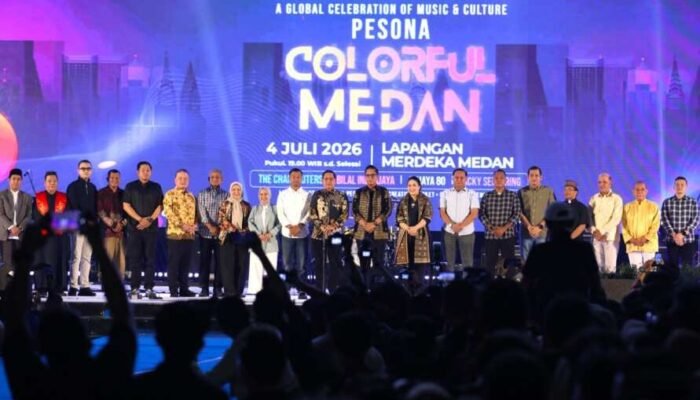 Semarak HUT ke-436 Kota Medan, Kulcapi Karo dalam Colorful Medan Pecahkan Rekor MURI