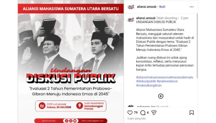 AMSUB Tegaskan Arah Gerakan, Diskusi Publik Jadi Momentum Mematangkan Tujuh Tuntutan Rakyat